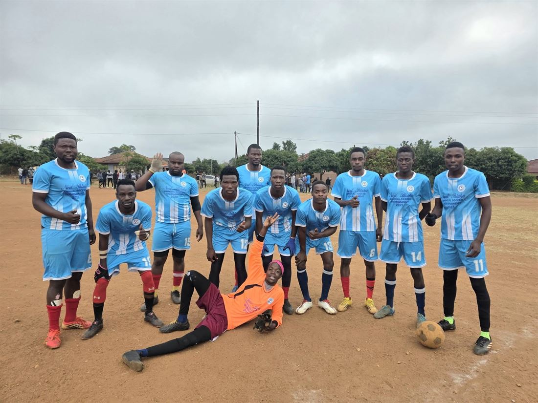 Team with goalkeeper before the match
